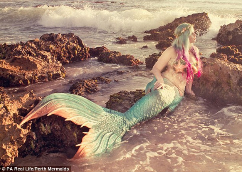 Dos sirenitas: novias obsesionadas con Disney han crecido colas de silicona y nadan con tiburones