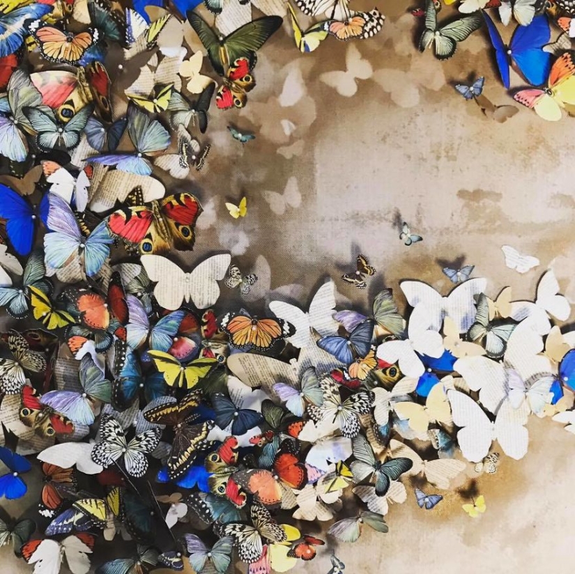 Duelo de papel: una niña talló más de 800 mariposas de papel en memoria de su difunta abuela