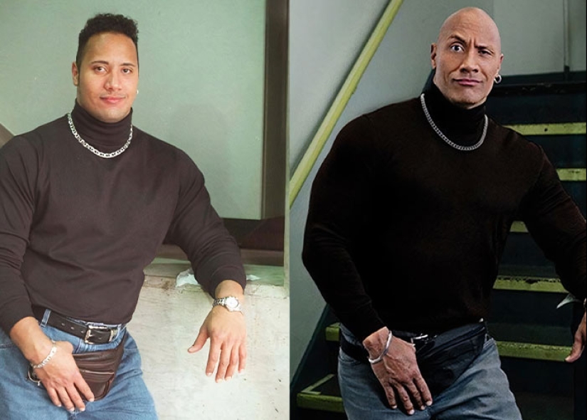 Dwayne Johnson Recreated Viral Meme Of Younger Self For Christmas, And Fans Were Not Ready