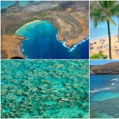 Earthly paradise - Hawaiian beach inside an ancient crater