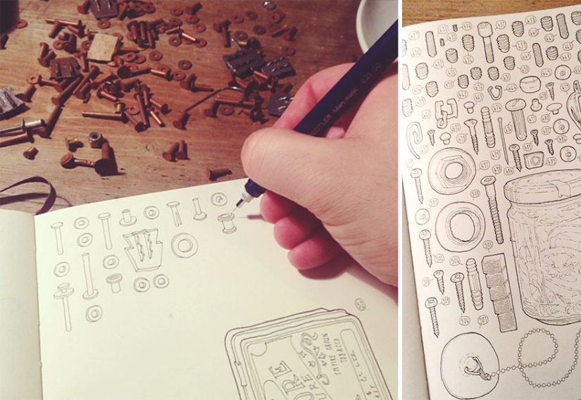 El artista decidió honrar la memoria de su abuelo dibujando cada uno de los 100.000 artículos de su despensa.