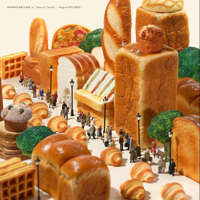 El artista japonés ha estado creando escenas en miniatura todos los días durante 12 años.