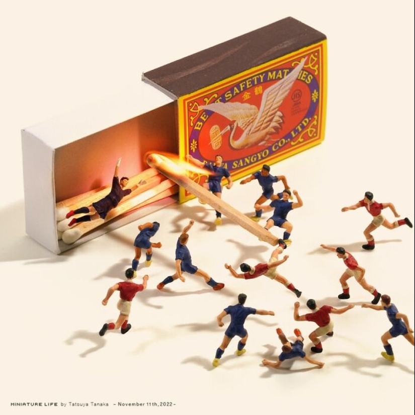 El artista japonés ha estado creando escenas en miniatura todos los días durante 12 años.
