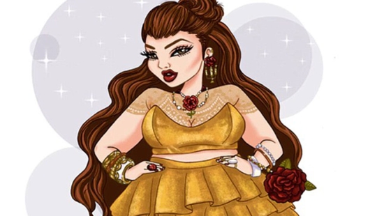 El artista, que fue objeto de burlas por tener sobrepeso, pintó princesas de Disney con formas lujosas