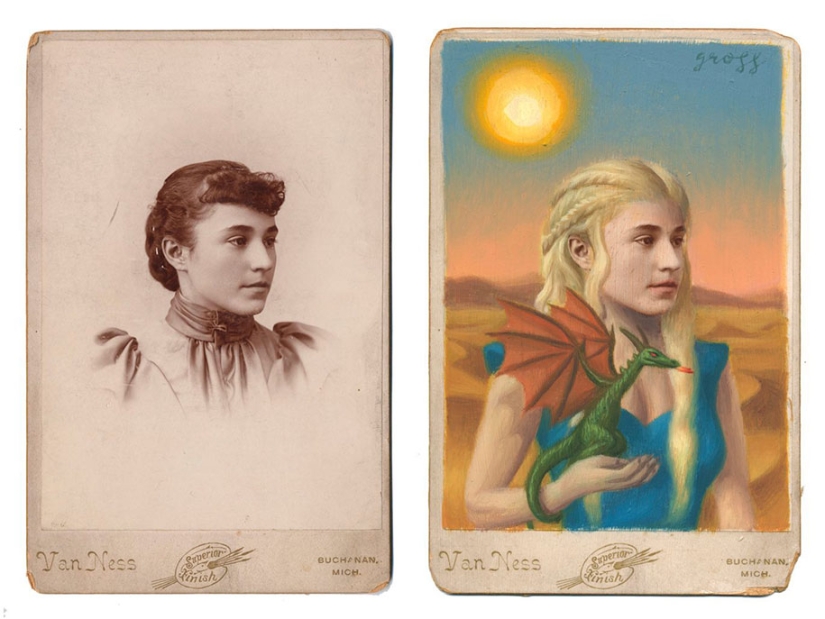 El artista transforma a las personas de retrofotos en personajes de cómics y libros El artista transforma a las personas de retrofotos en personajes de cómics y libros