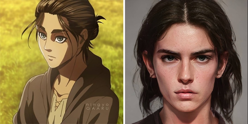 El artista y la red neuronal mostró cómo los personajes de anime sería en la vida real