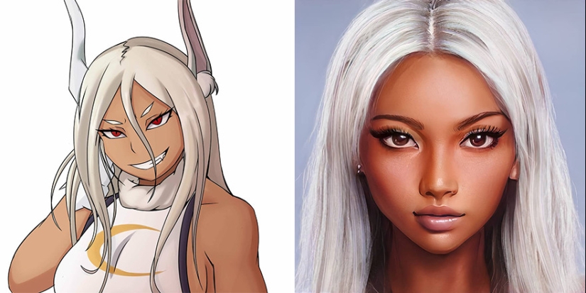 El artista y la red neuronal mostró cómo los personajes de anime sería en la vida real