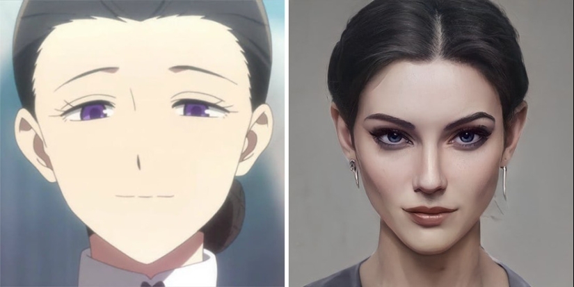 El artista y la red neuronal mostró cómo los personajes de anime sería en la vida real
