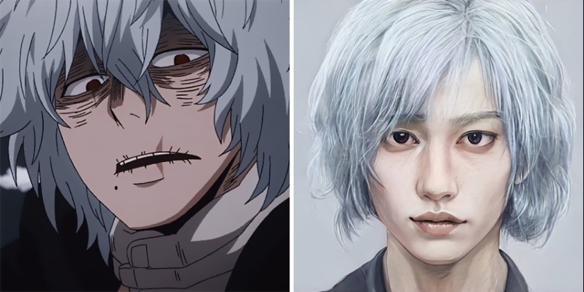 El artista y la red neuronal mostró cómo los personajes de anime sería en la vida real