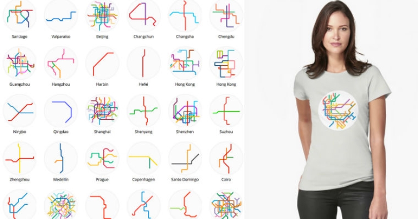 El diseñador convirtió los esquemas del metro mundial en símbolos minimalistas
