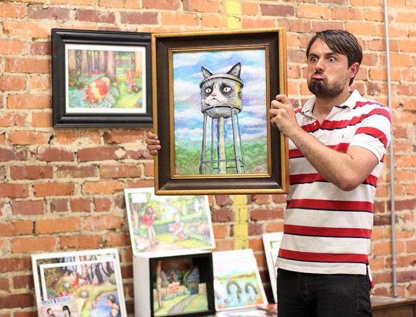 El gato más enojado de Internet se ha convertido en la musa de los artistas El gato más enojado de Internet se ha convertido en la musa de los artistas