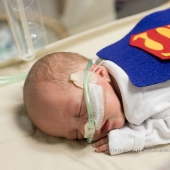 El Hospital de Niños vistió a los recién nacidos prematuros con superhéroes y organizó una sesión de fotos