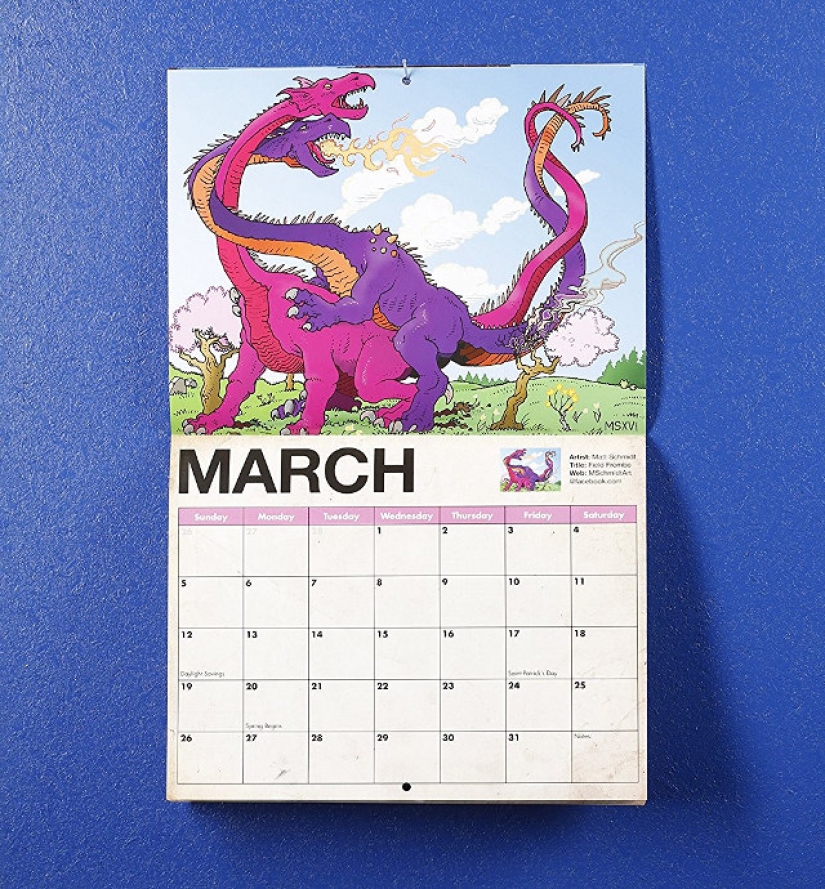 El regalo más extraño es un calendario con dragones copulantes para 2017 El regalo más extraño es un calendario con dragones copulantes para 2017