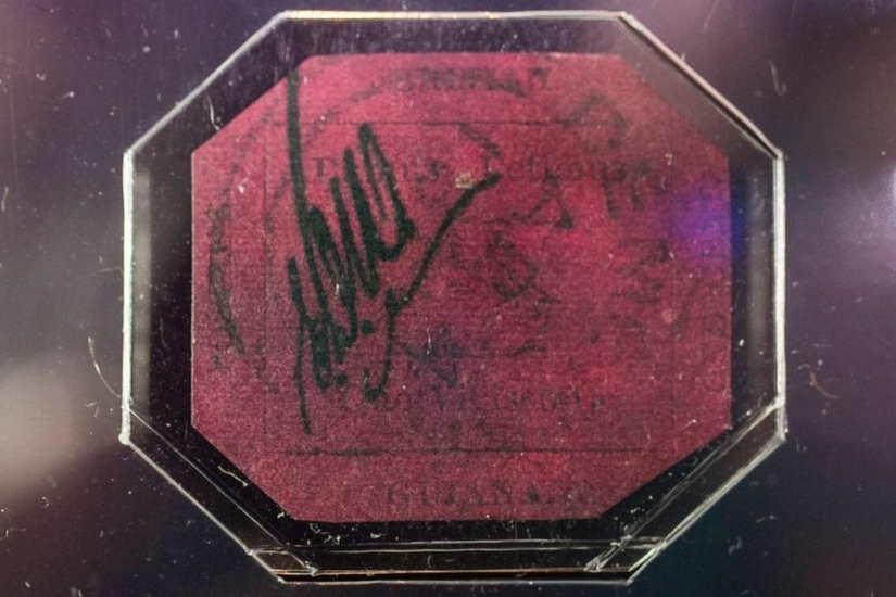 El sello postal de la Guayana Británica más caro del mundo será subastado en Nueva York