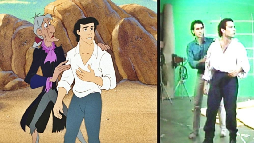 Emotions and movements of real actors, from which Ariel and Prince Eric from Disney&#39;s &quot;The Little Mermaid&quot; were drawn