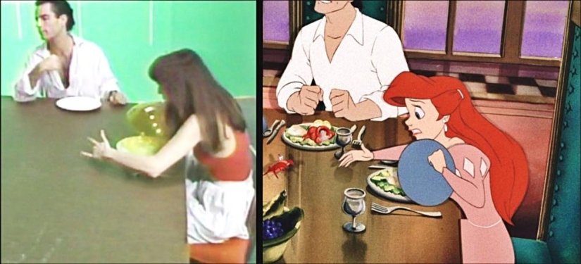 Emotions and movements of real actors, from which Ariel and Prince Eric from Disney&#39;s &quot;The Little Mermaid&quot; were drawn