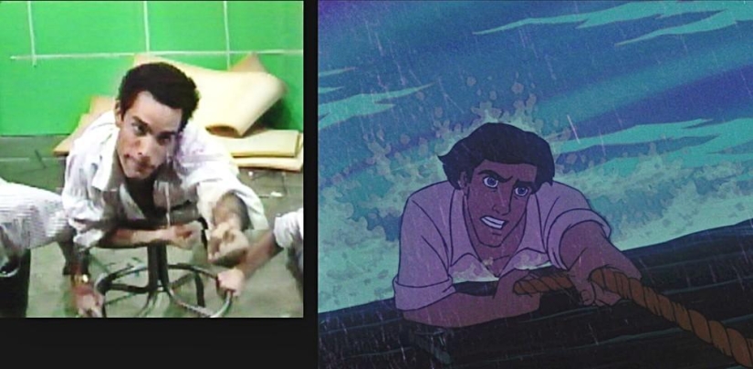 Emotions and movements of real actors, from which Ariel and Prince Eric from Disney&#39;s &quot;The Little Mermaid&quot; were drawn