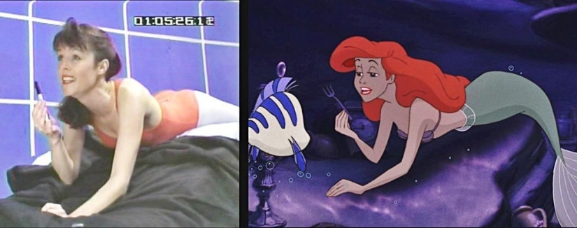 Emotions and movements of real actors, from which Ariel and Prince Eric from Disney&#39;s &quot;The Little Mermaid&quot; were drawn