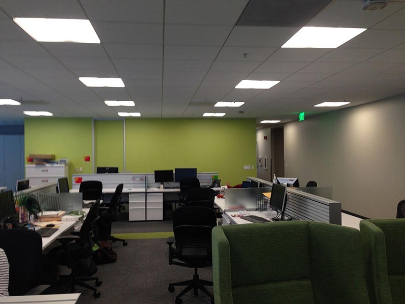 Employees used 8024 stickers to transform boring office walls into a superhero mural