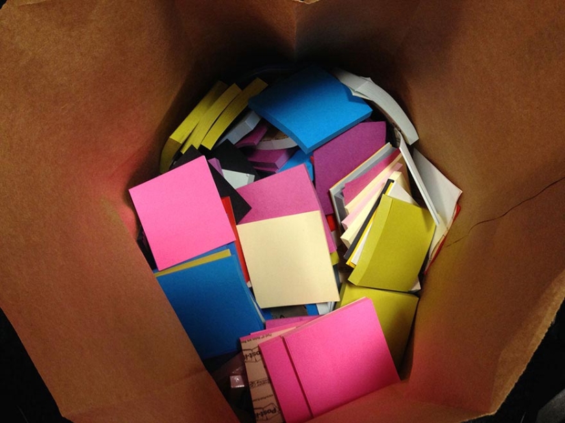 Employees used 8024 stickers to transform boring office walls into a superhero mural