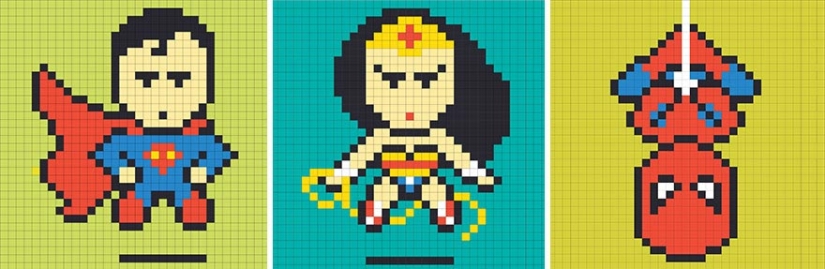 Employees used 8024 stickers to transform boring office walls into a superhero mural