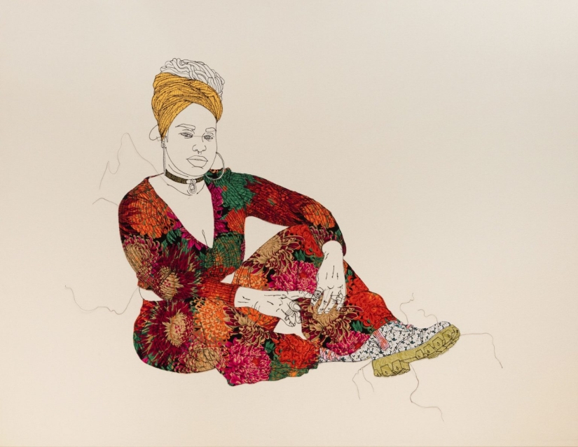 Encarnando vitalidad y alegría, los retratos estampados de Gio Swaby celebran la negritud y la feminidad