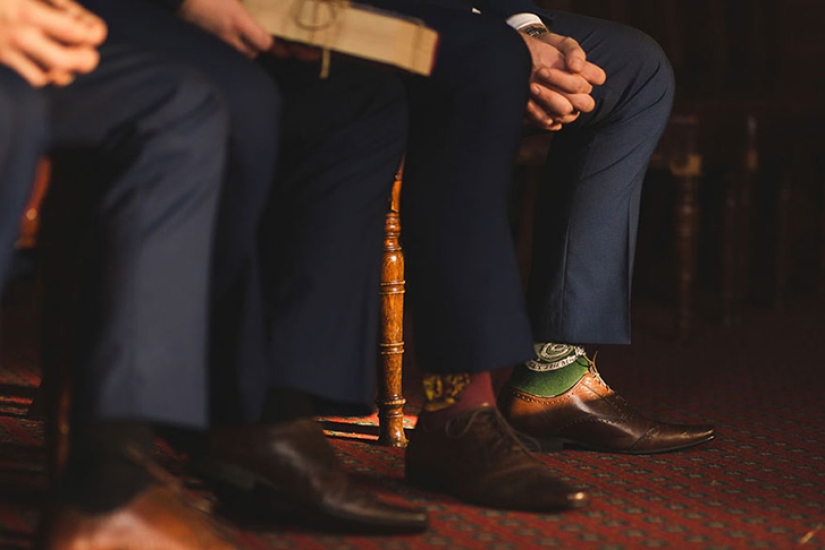 English couple get married in the style of the Harry Potter novels