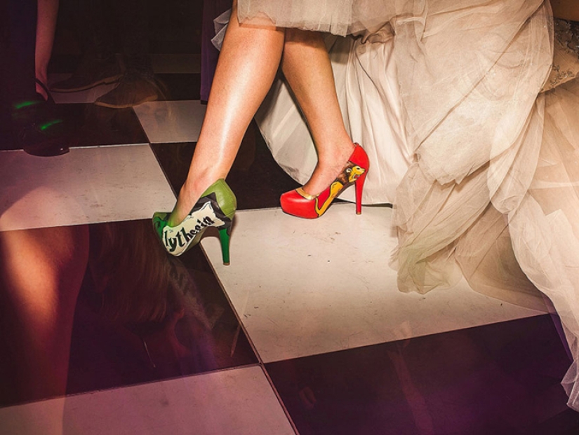 English couple get married in the style of the Harry Potter novels