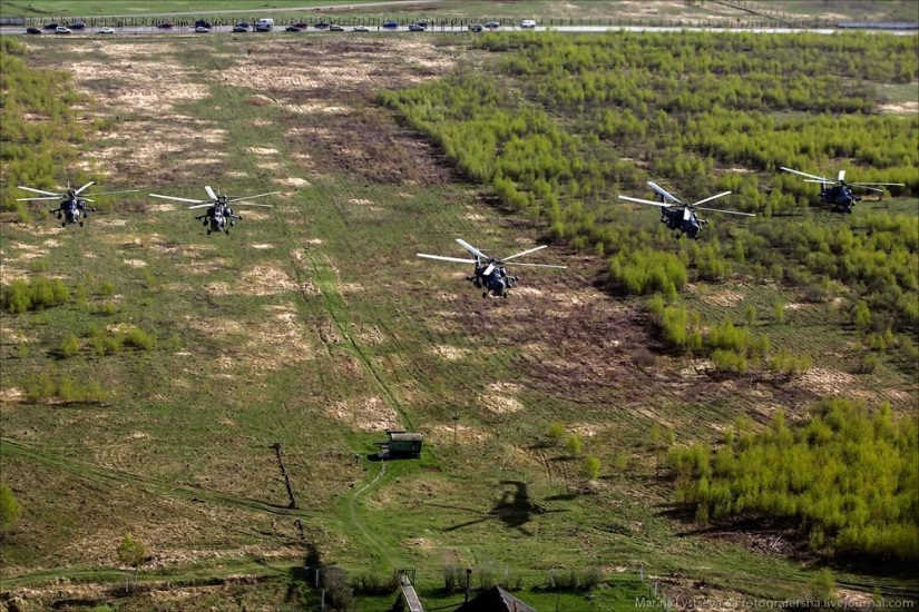 Ensayo general para el Desfile de la Victoria y Moscú desde un helicóptero Ensayo general para el Desfile de la Victoria y Moscú desde un helicóptero