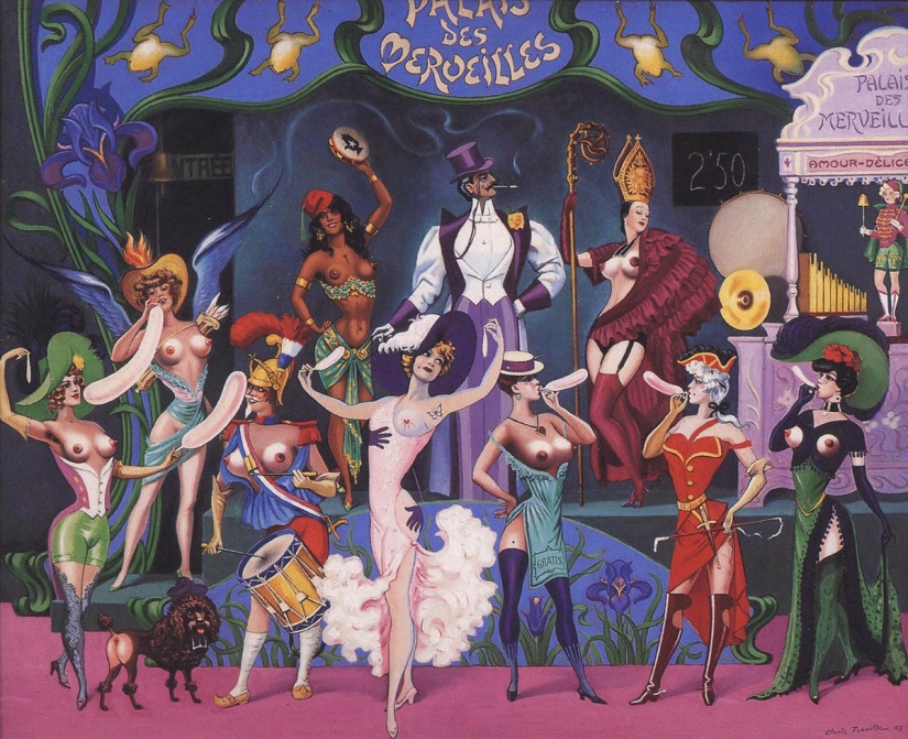 Eroticism of surrealism in the paintings of the French anarchist Clovis Troil