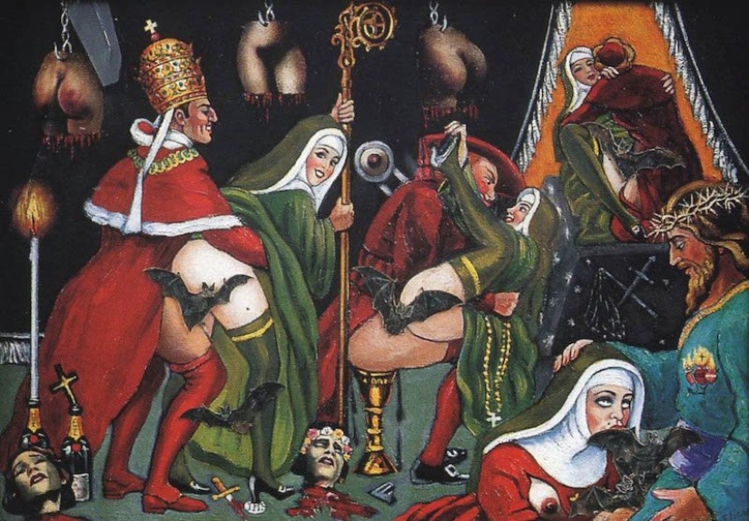 Eroticism of surrealism in the paintings of the French anarchist Clovis Troil