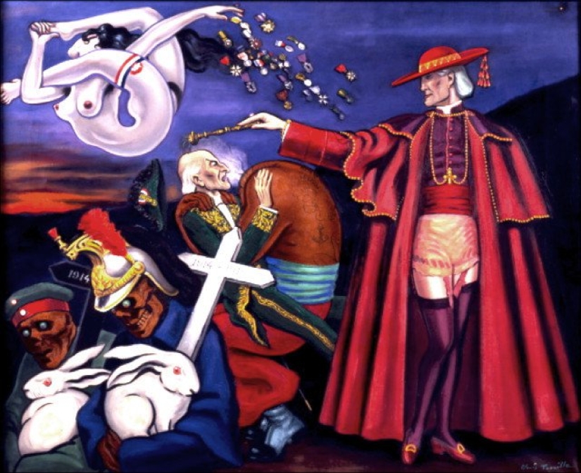 Erotismo del surrealismo en las pinturas del anarquista francés Clovis Troil