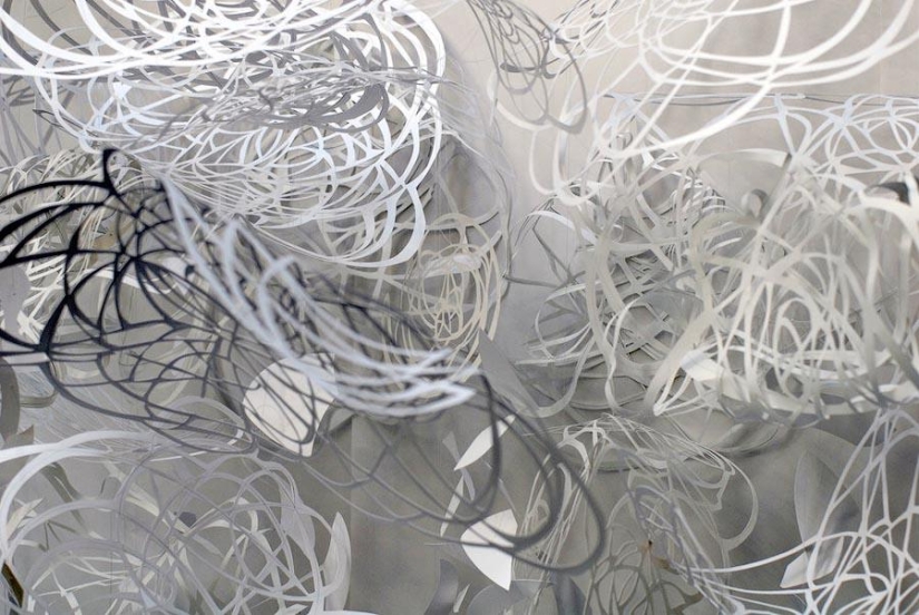 Esculturas de papel calado de Christina Kim