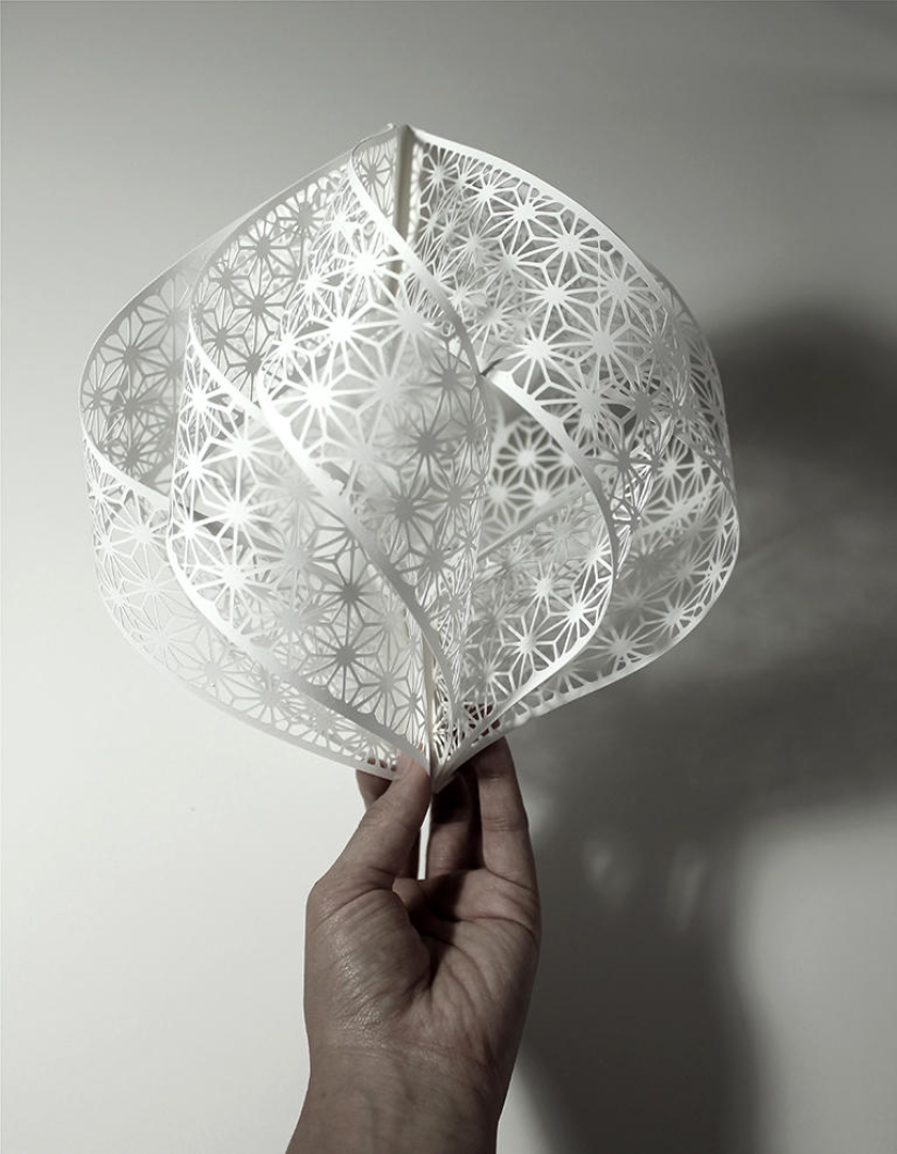 Esculturas de papel calado de Christina Kim