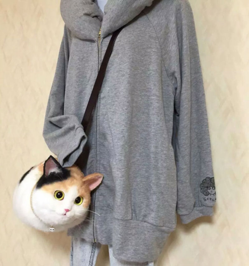 ¿Espeluznante o lindo? Los bolsos para gatos son una nueva tendencia en Japón ¿Espeluznante o lindo? Los bolsos para gatos son una nueva tendencia en Japón