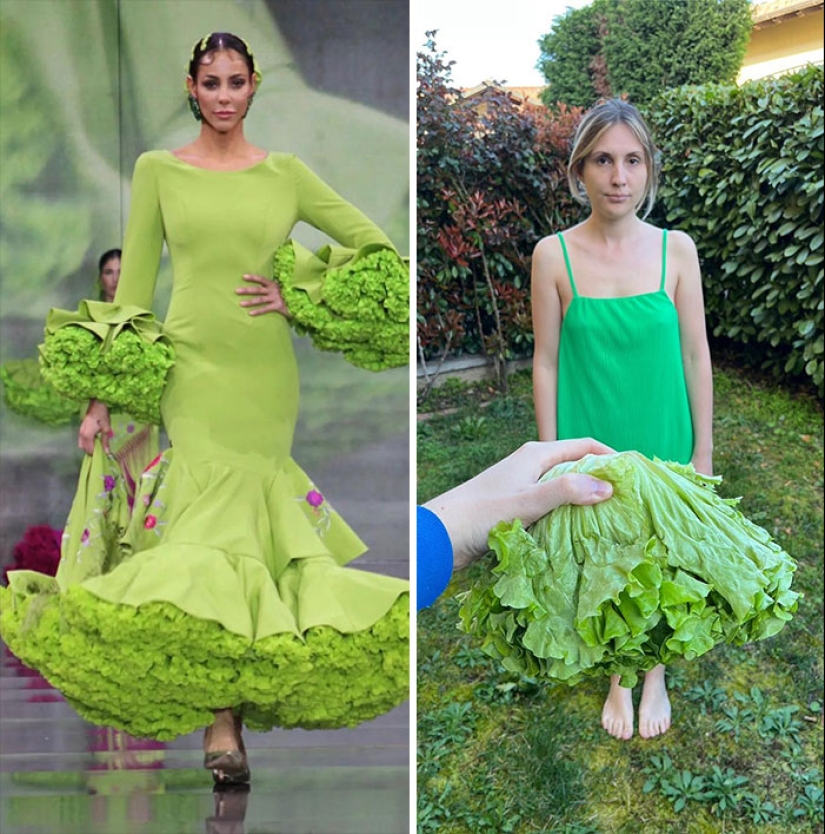 Esta pareja recrea hilarantemente fotos de influencers con cosas que encuentran en casa, y aquí está el resultado