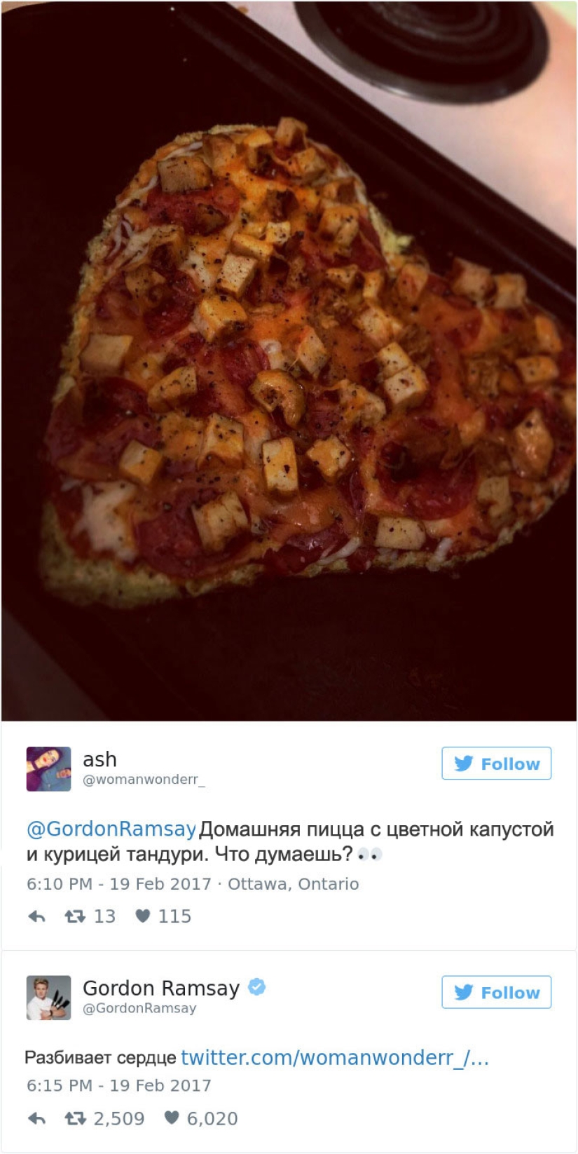 Estas personas lamentaron haber decidido mostrar sus platos en Twitter al chef Gordon Ramsay