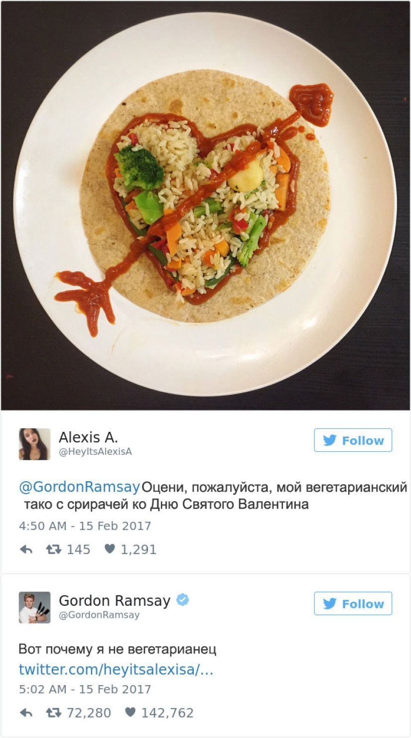 Estas personas lamentaron haber decidido mostrar sus platos en Twitter al chef Gordon Ramsay