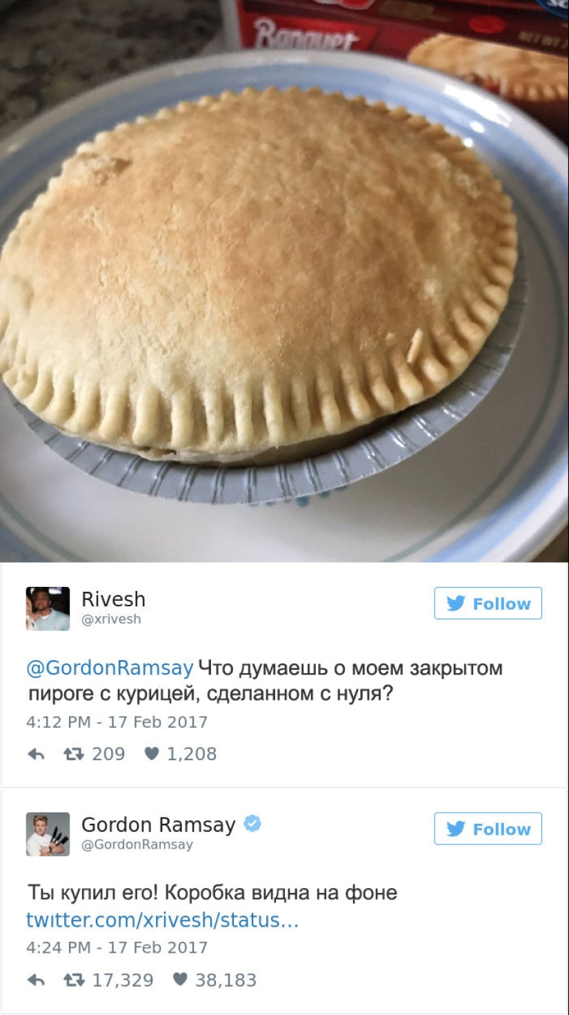 Estas personas se arrepintieron de haber tuiteado sus platos al chef Gordon Ramsay Estas personas se arrepintieron de haber tuiteado sus platos al chef Gordon Ramsay