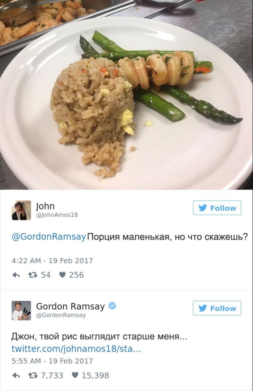 Estas personas se arrepintieron de haber tuiteado sus platos al chef Gordon Ramsay Estas personas se arrepintieron de haber tuiteado sus platos al chef Gordon Ramsay