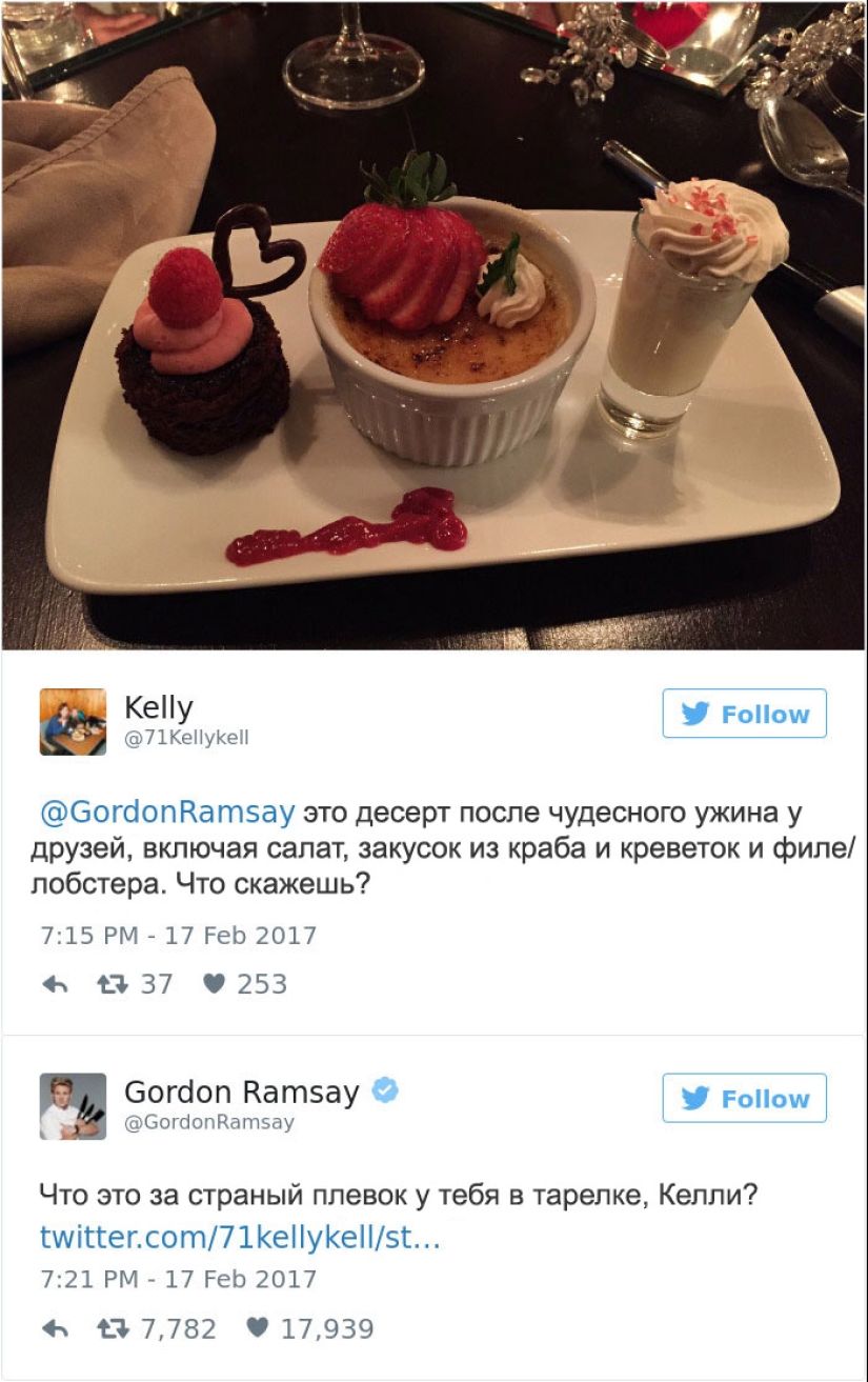 Estas personas se arrepintieron de haber tuiteado sus platos al chef Gordon Ramsay Estas personas se arrepintieron de haber tuiteado sus platos al chef Gordon Ramsay