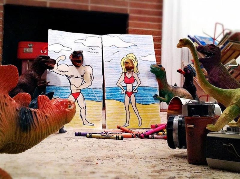 Every night dinosaurs have a row Every night dinosaurs have a row