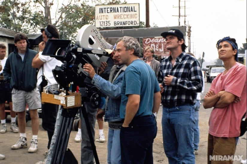 Exclusive footage from the filming of "Pulp Fiction"