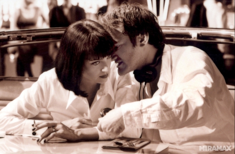 Exclusive footage from the filming of "Pulp Fiction"