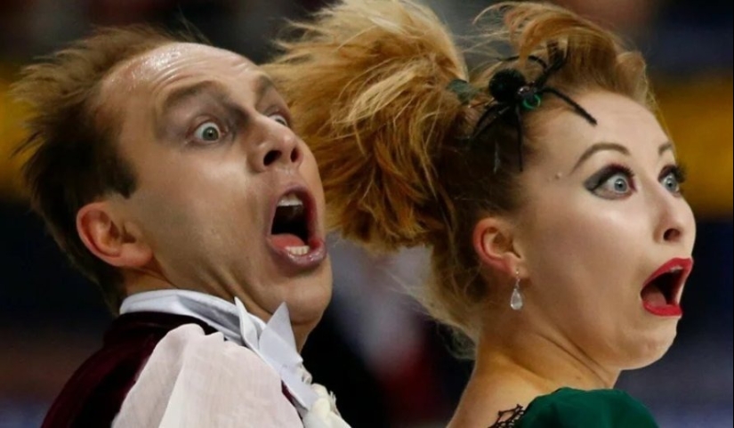 Expresiones faciales divertidas: 10 fotos heroicas de patinadores de la competencia Expresiones faciales divertidas: 10 fotos heroicas de patinadores de la competencia