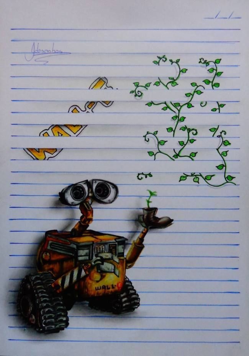 Fantastic 3D illusions on ordinary sheets in a line