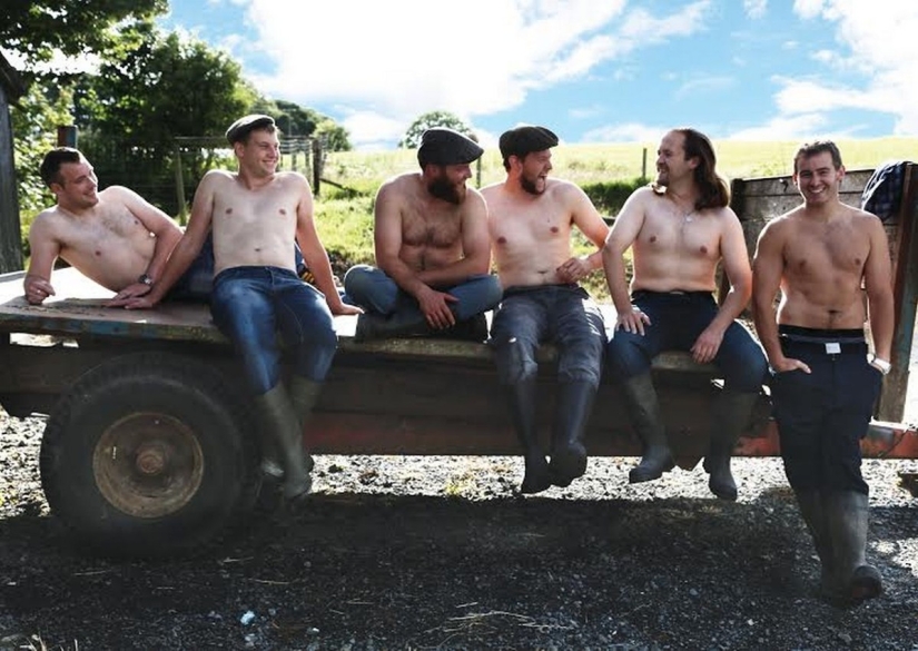 Farmers undress for the calendar