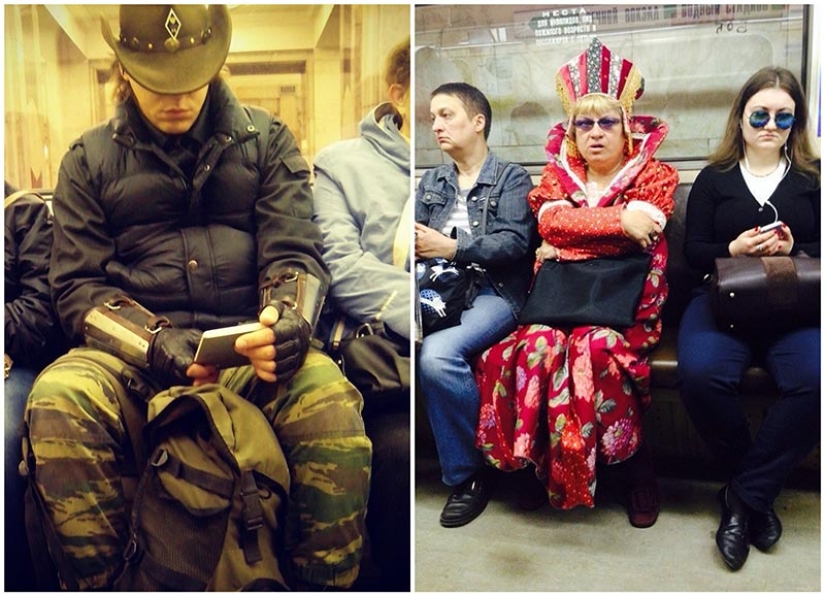 Fashionable people of the Moscow metro