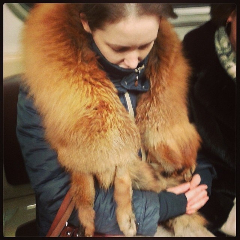 Fashionable people of the Moscow metro