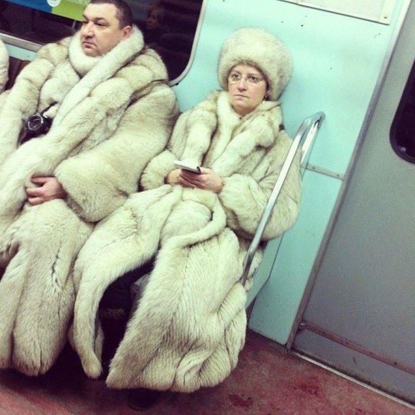 Fashionable people of the Moscow metro